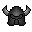 a dark helmet