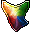 a rainbow shield